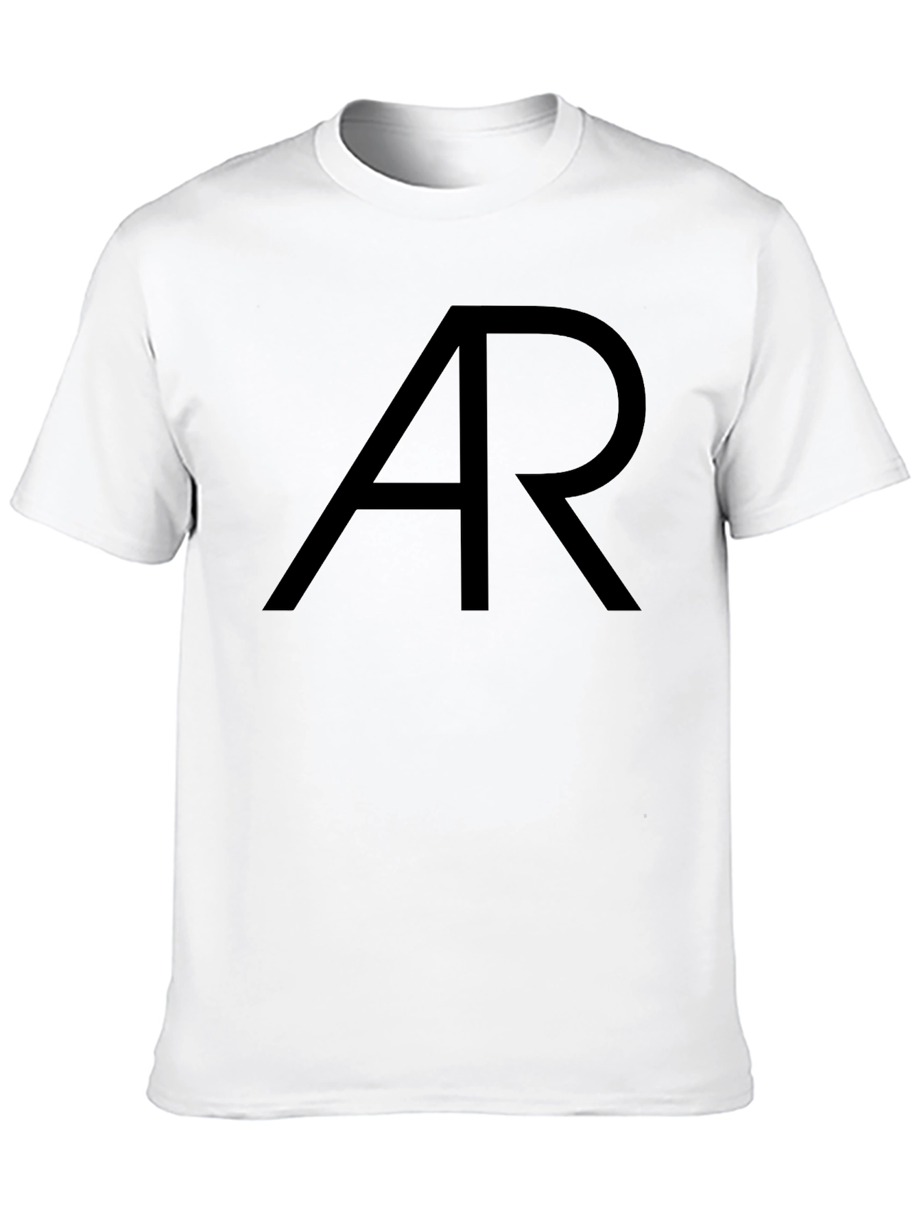 AR Initial Black Graphic Tee - Modern Style
