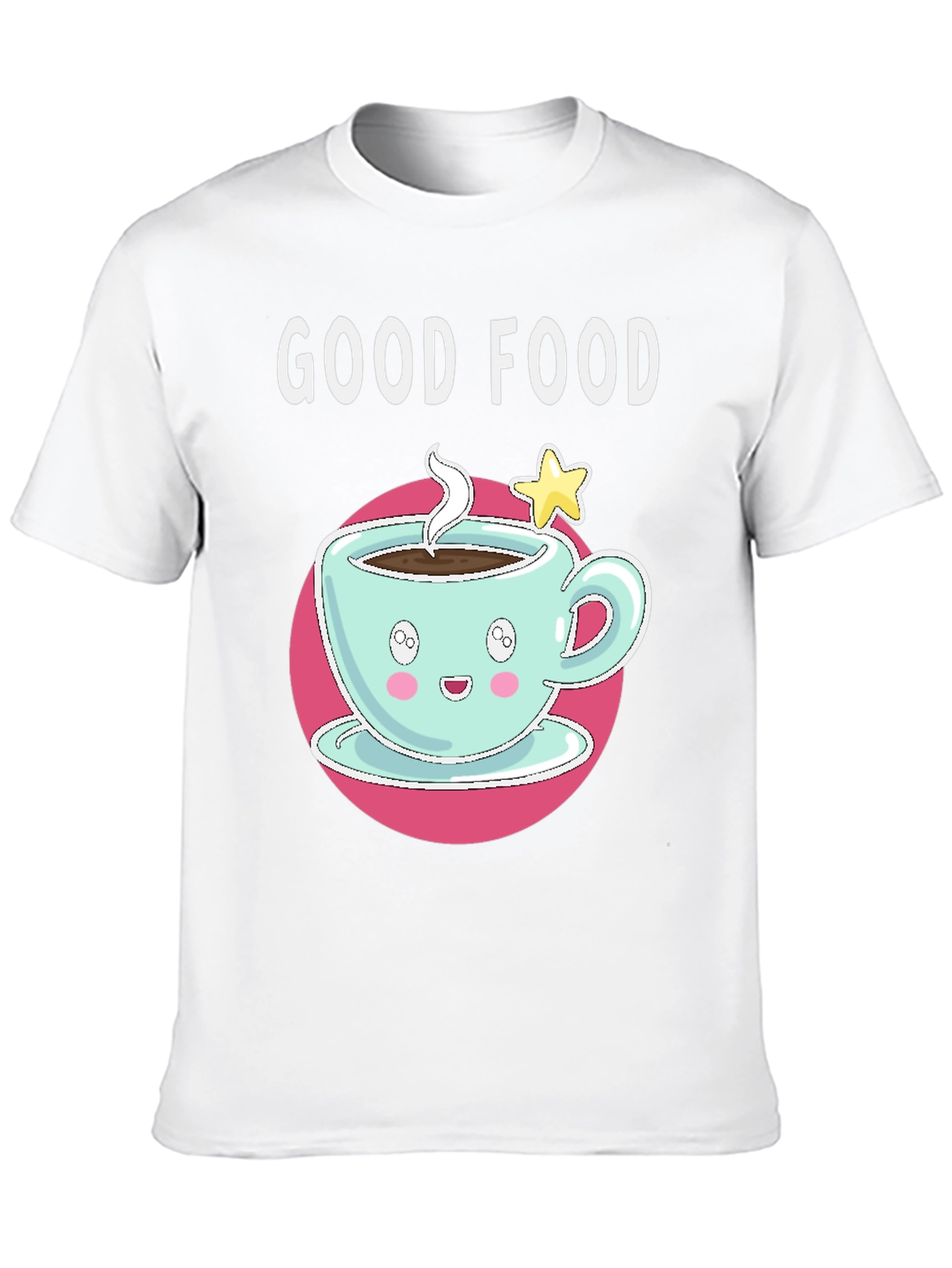 Good Food Cute Coffee Cup Graphic Tee