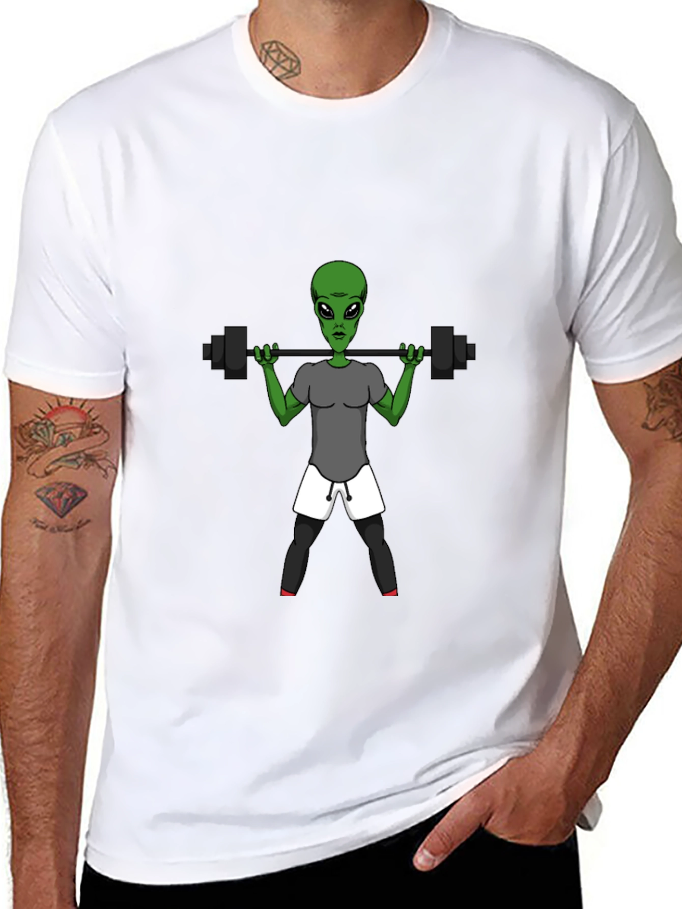 Alien Gym T-Shirt: Lift Off Your Workout!