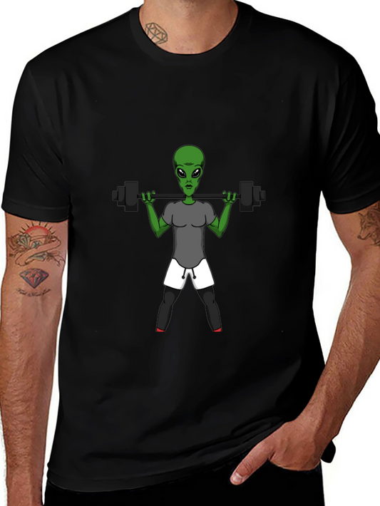 Alien Gym T-Shirt: Lift Off Your Workout!