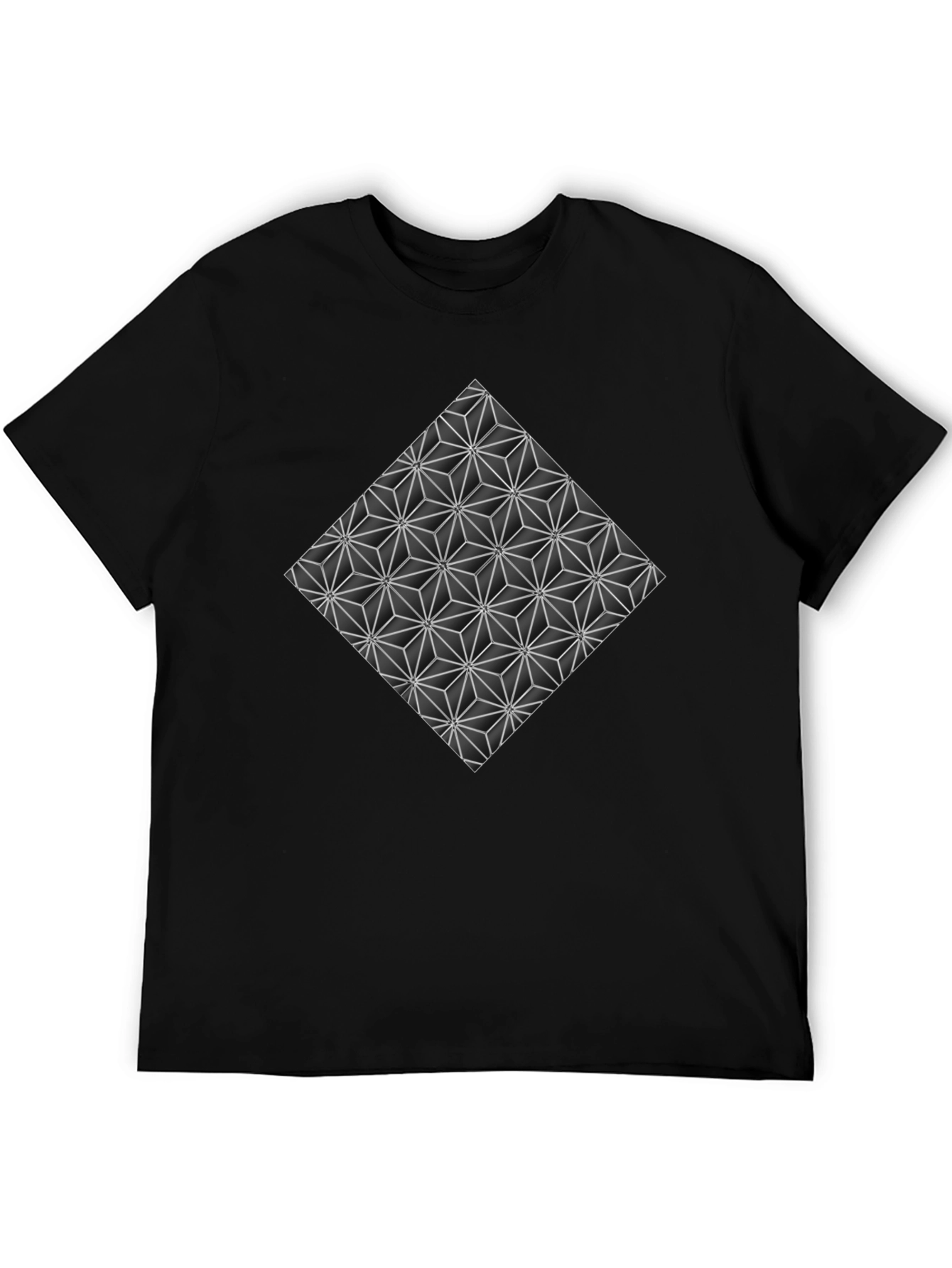 Geometric Pattern Black T-Shirt