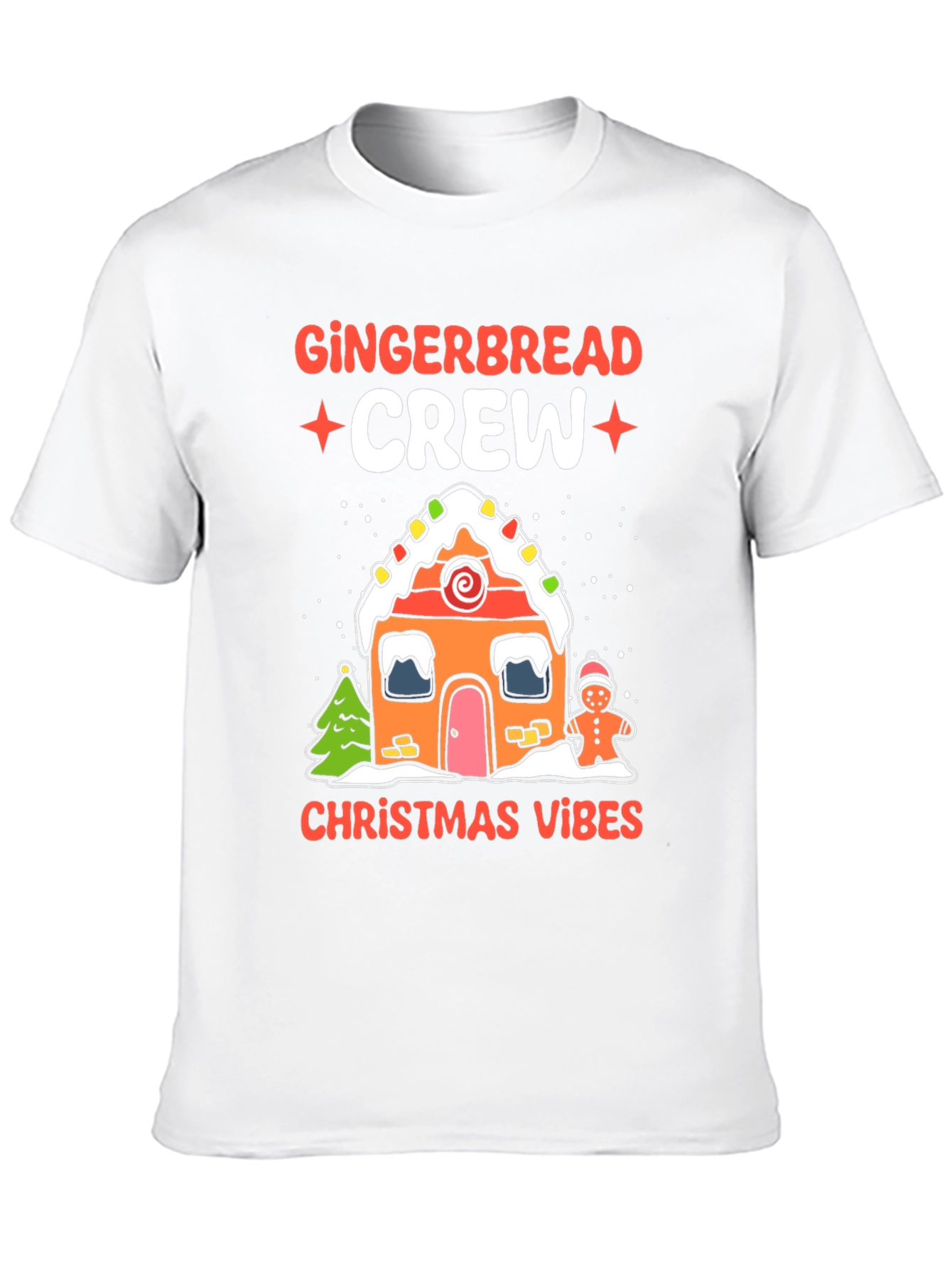 Gingerbread Crew Christmas Vibes Graphic Tee