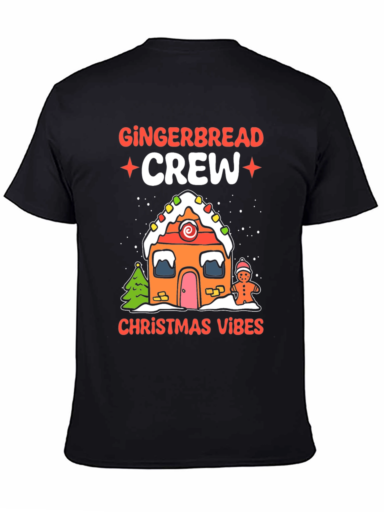 Gingerbread Crew Christmas Vibes Graphic Tee