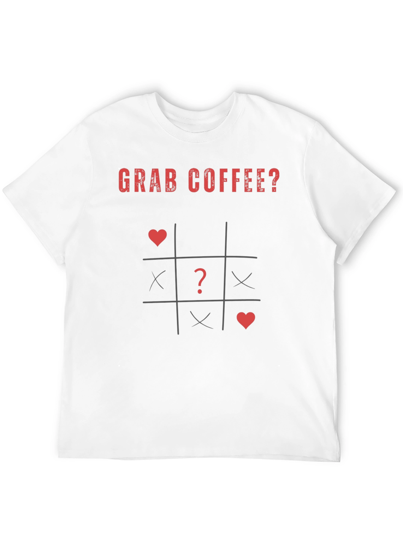 Grab Coffee? T-Shirt - Tic Tac Toe Design
