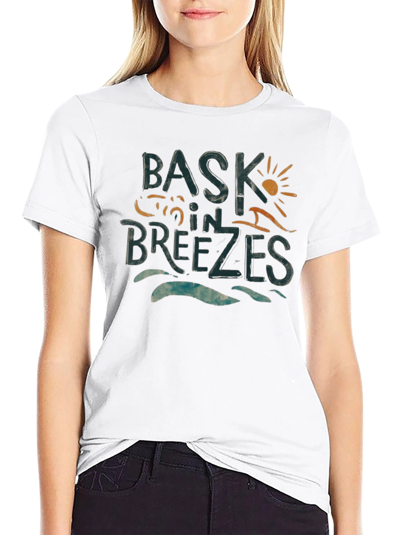 Bask in Breezes Graphic Tee - Summer Vibes