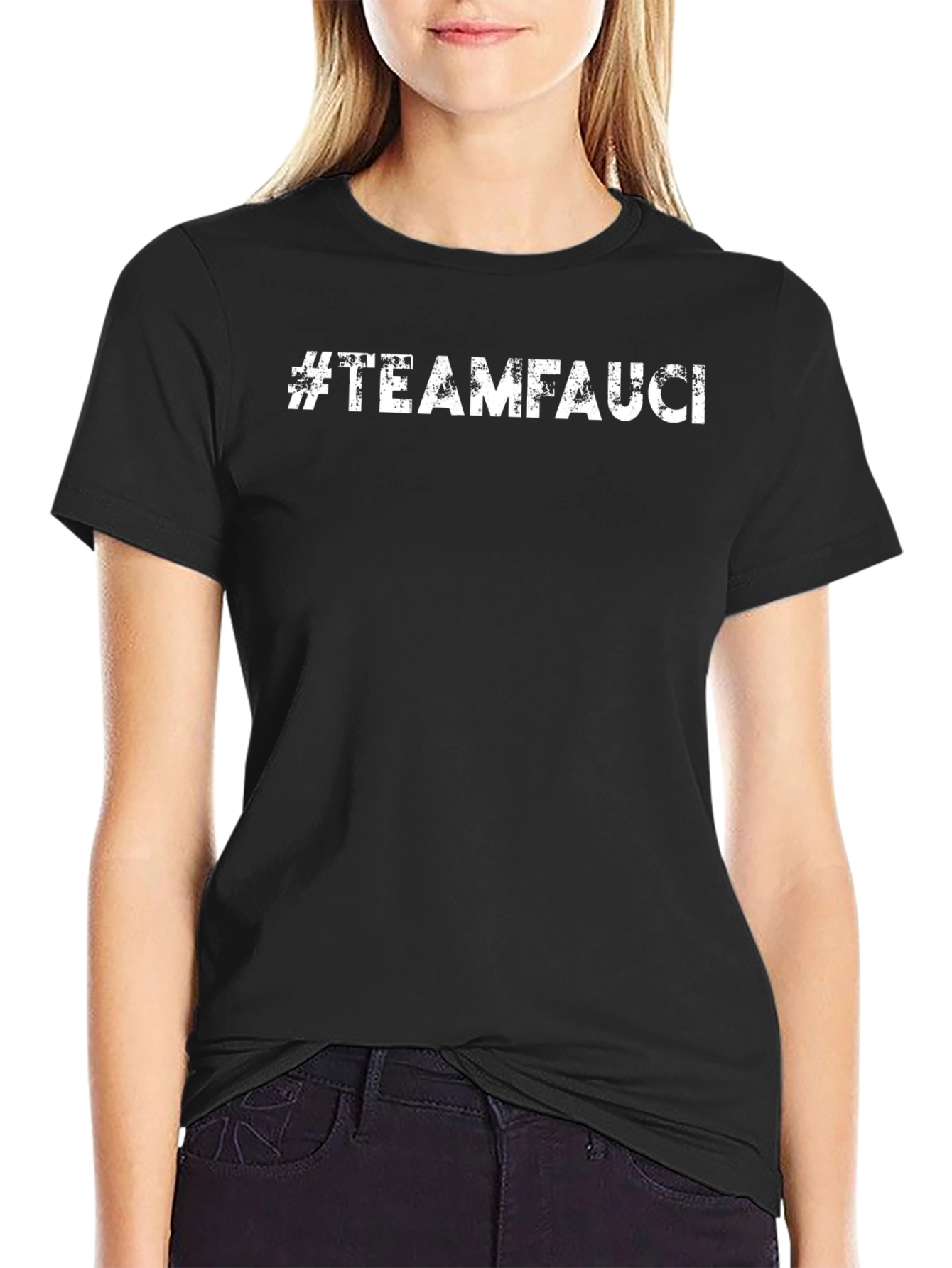 #TeamFauci Black Graphic T-Shirt