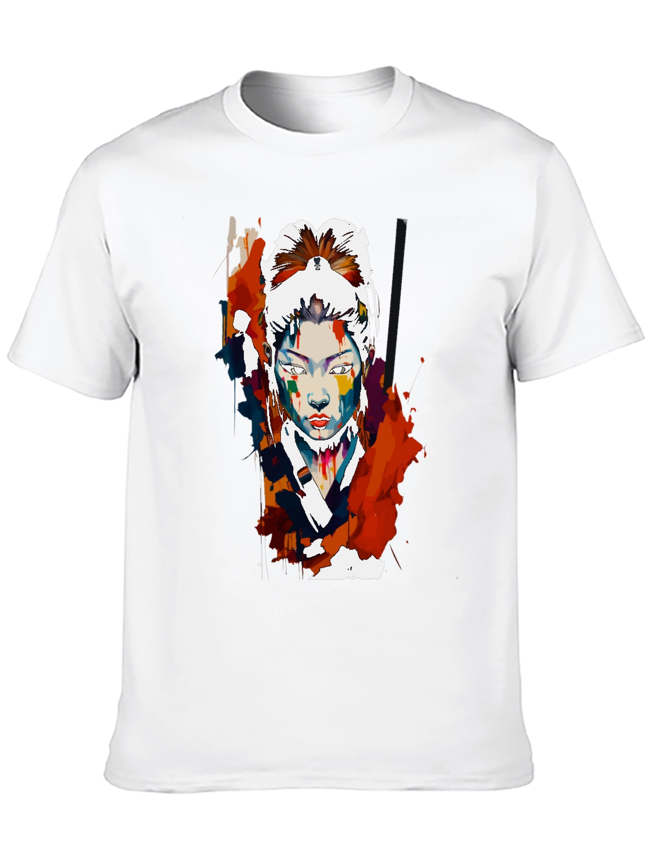 Abstract Asian Woman Graphic T-Shirt