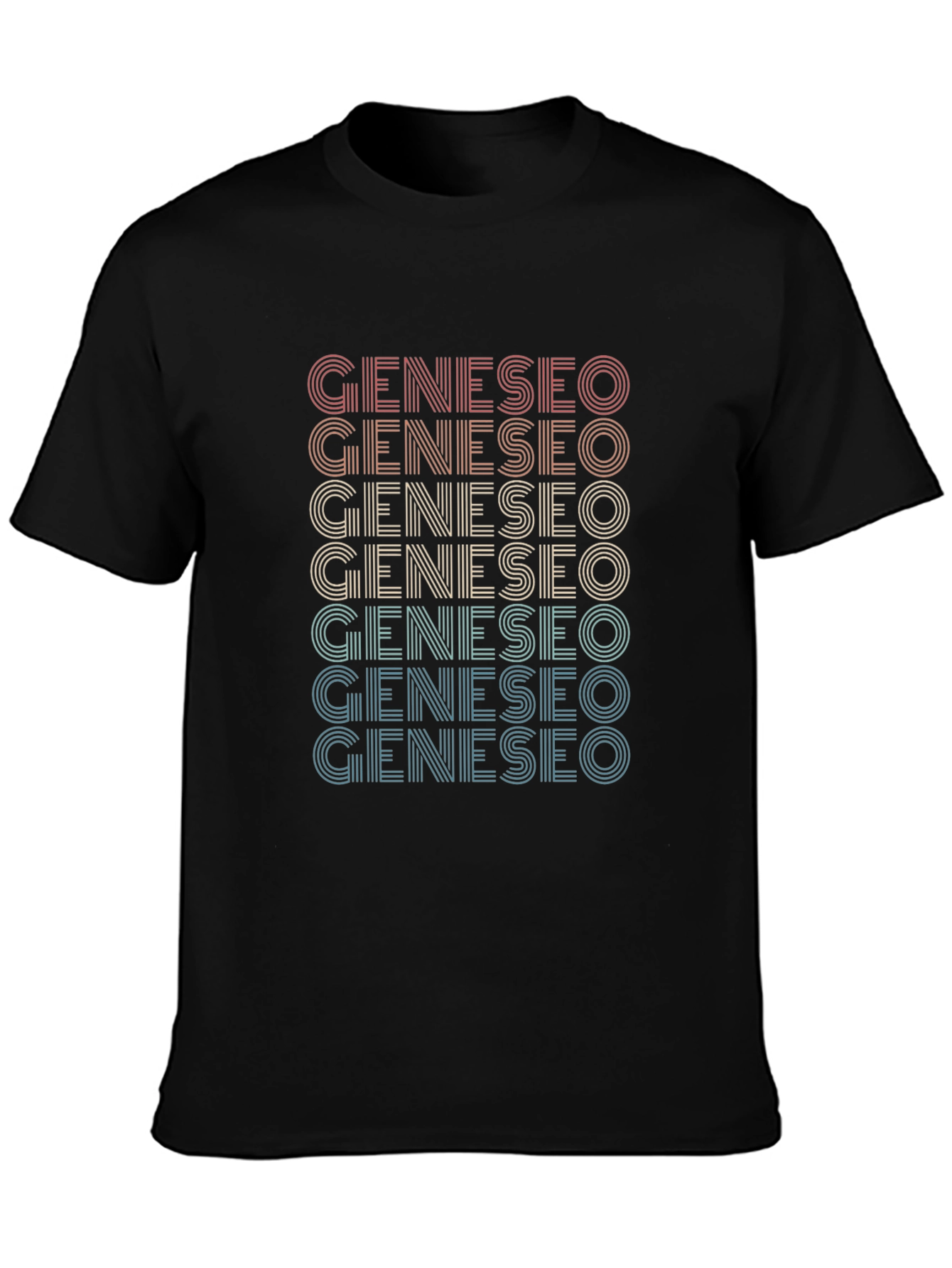 Geneseo Retro Text Graphic T-Shirt