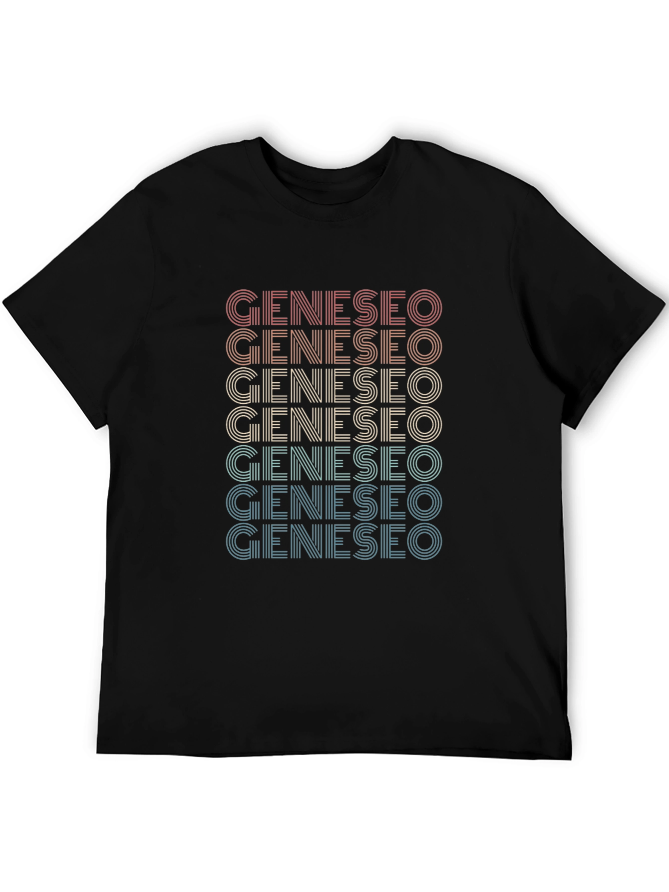 Geneseo Retro Text Graphic T-Shirt