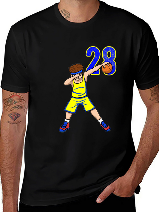 Basketball Dab 28 Black T-Shirt