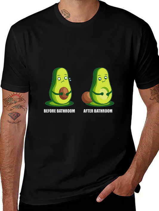 Avocado Before and After Bathroom Graphic Tee