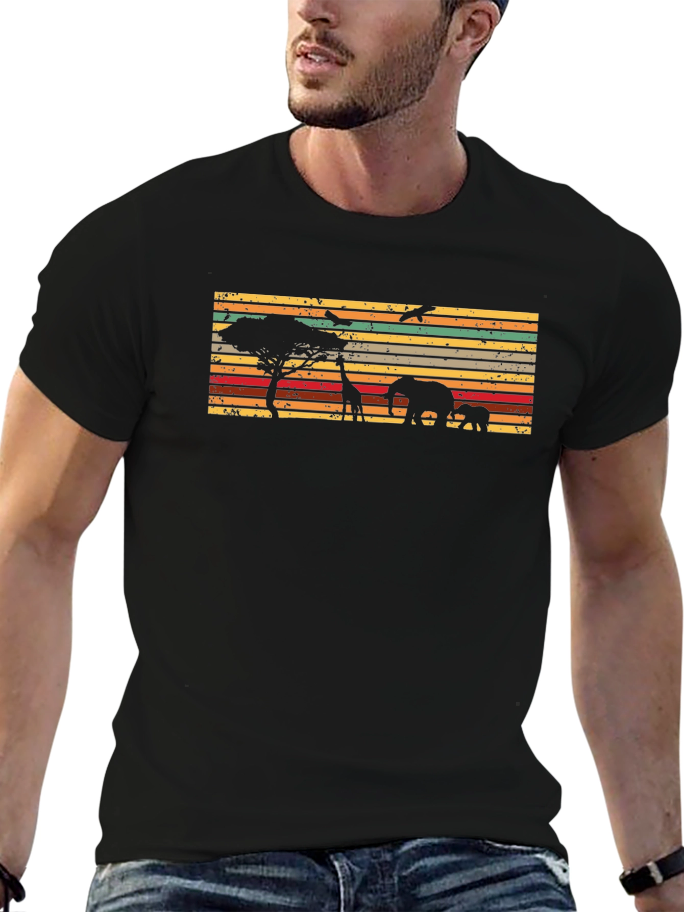 African Wildlife Silhouette T-Shirt