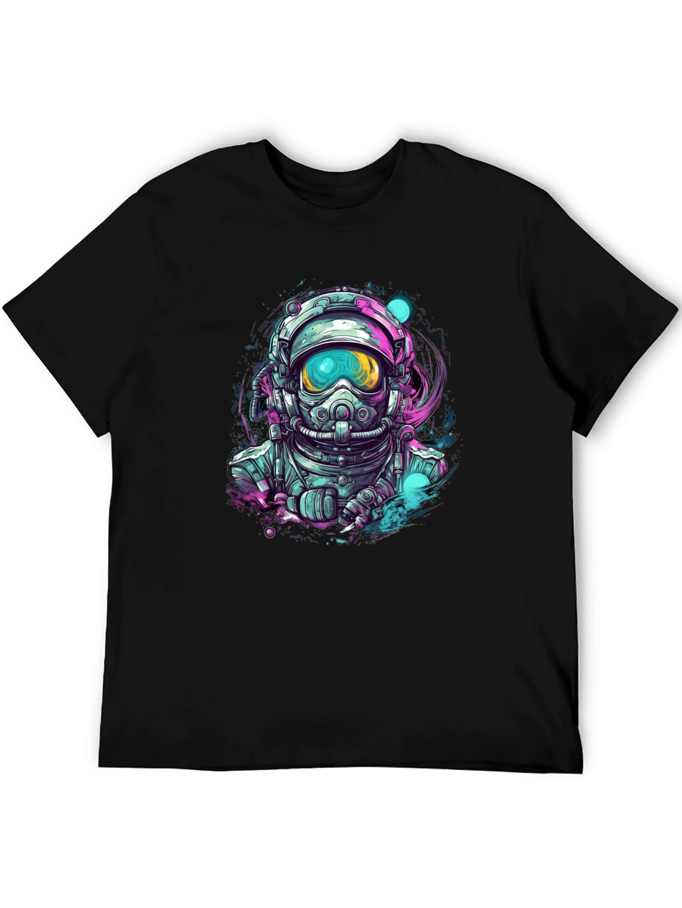 Astronaut Graphic Black T-Shirt - Space Explorer Tee