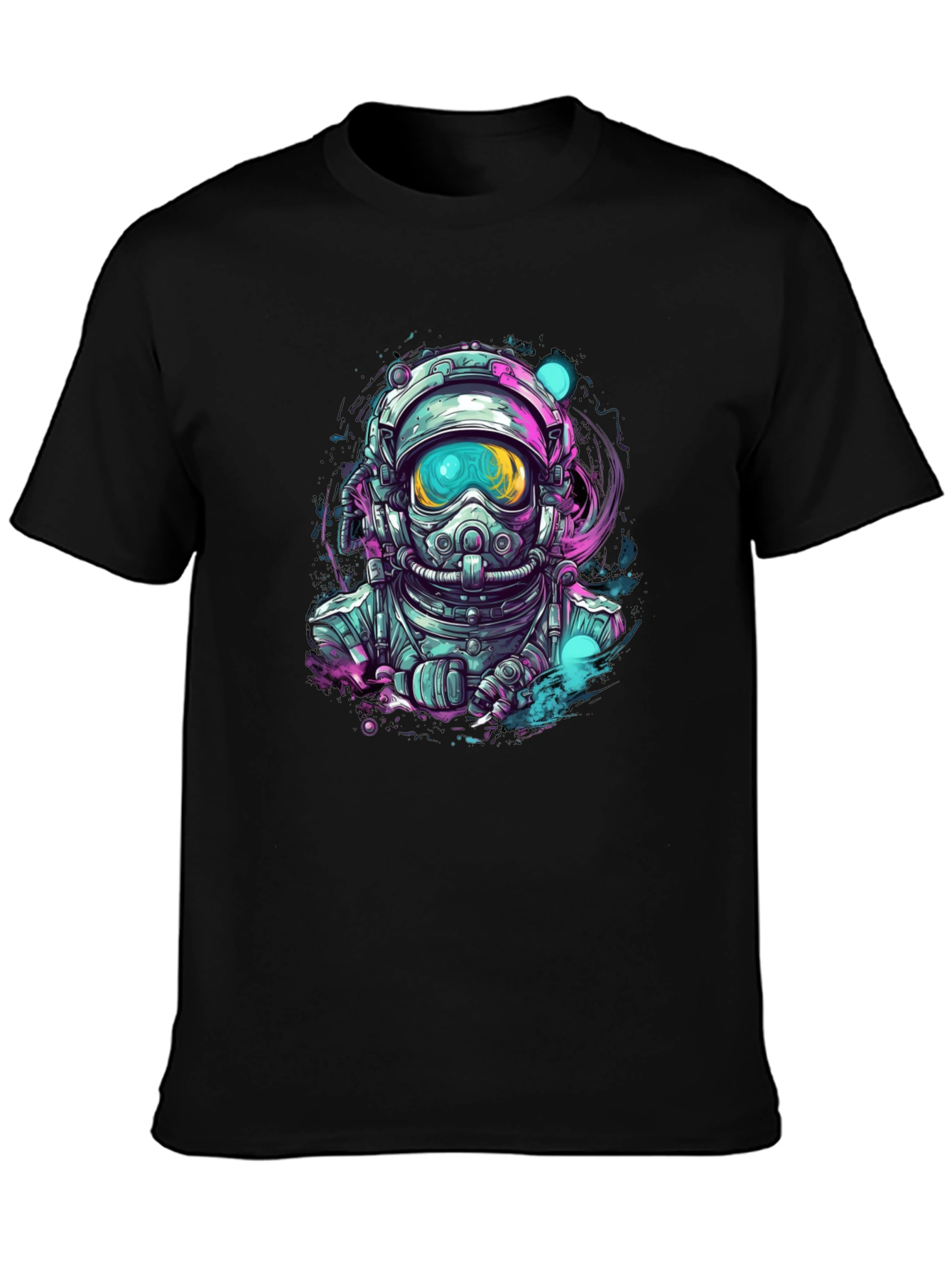 Astronaut Graphic Black T-Shirt - Space Explorer Tee