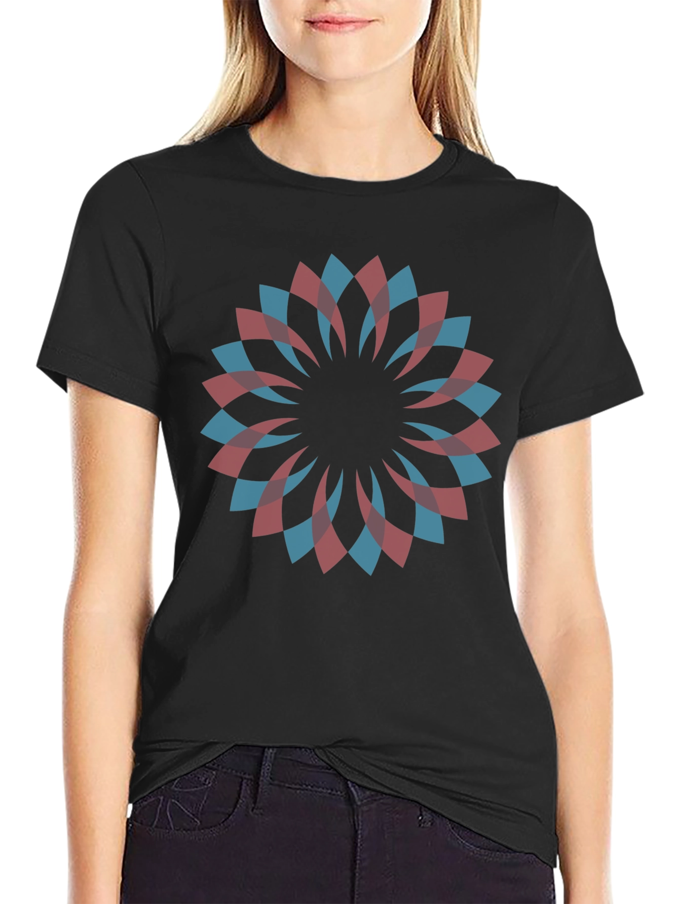 Abstract Floral Graphic Print T-Shirt