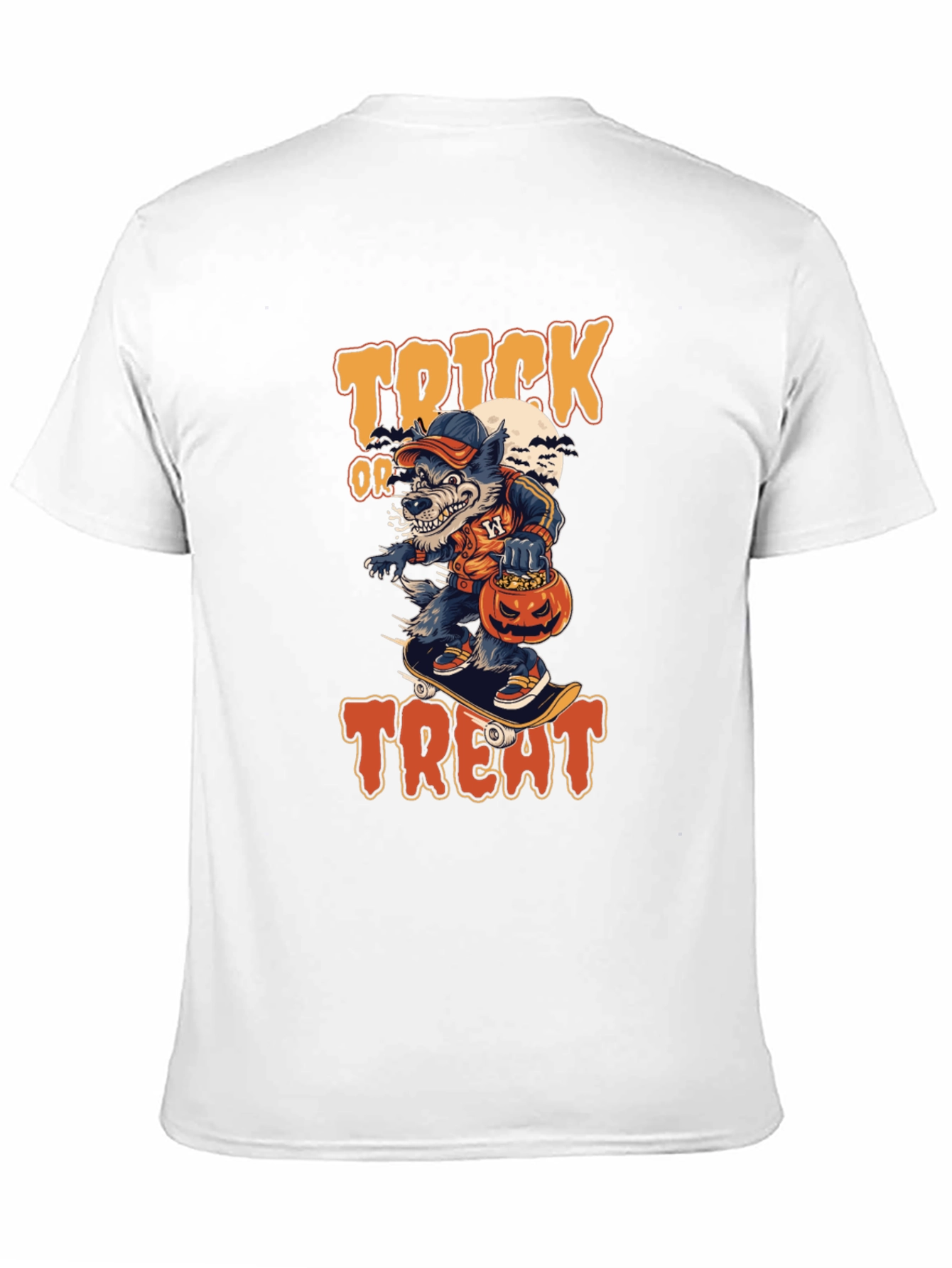 Halloween Wolf Skateboarder T-Shirt