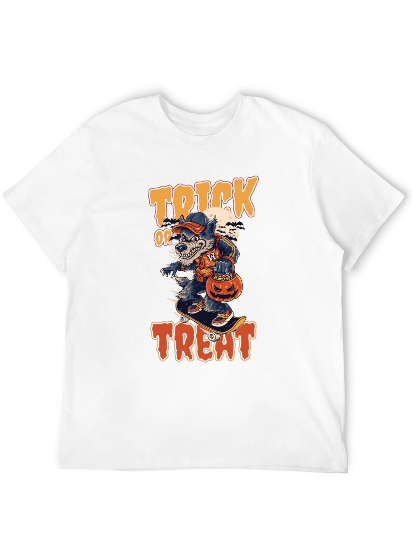 Halloween Wolf Skateboarder T-Shirt