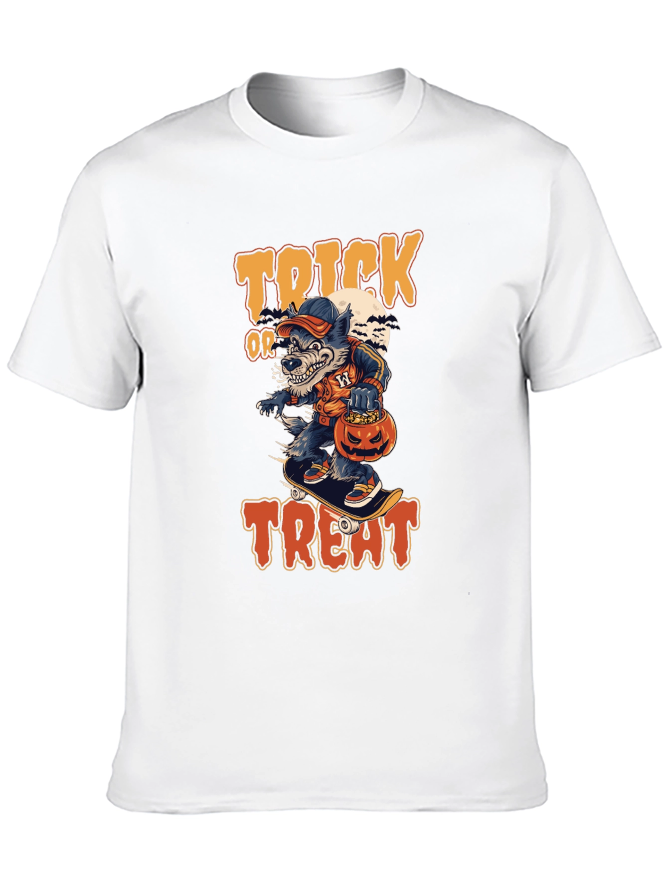 Halloween Wolf Skateboarder T-Shirt