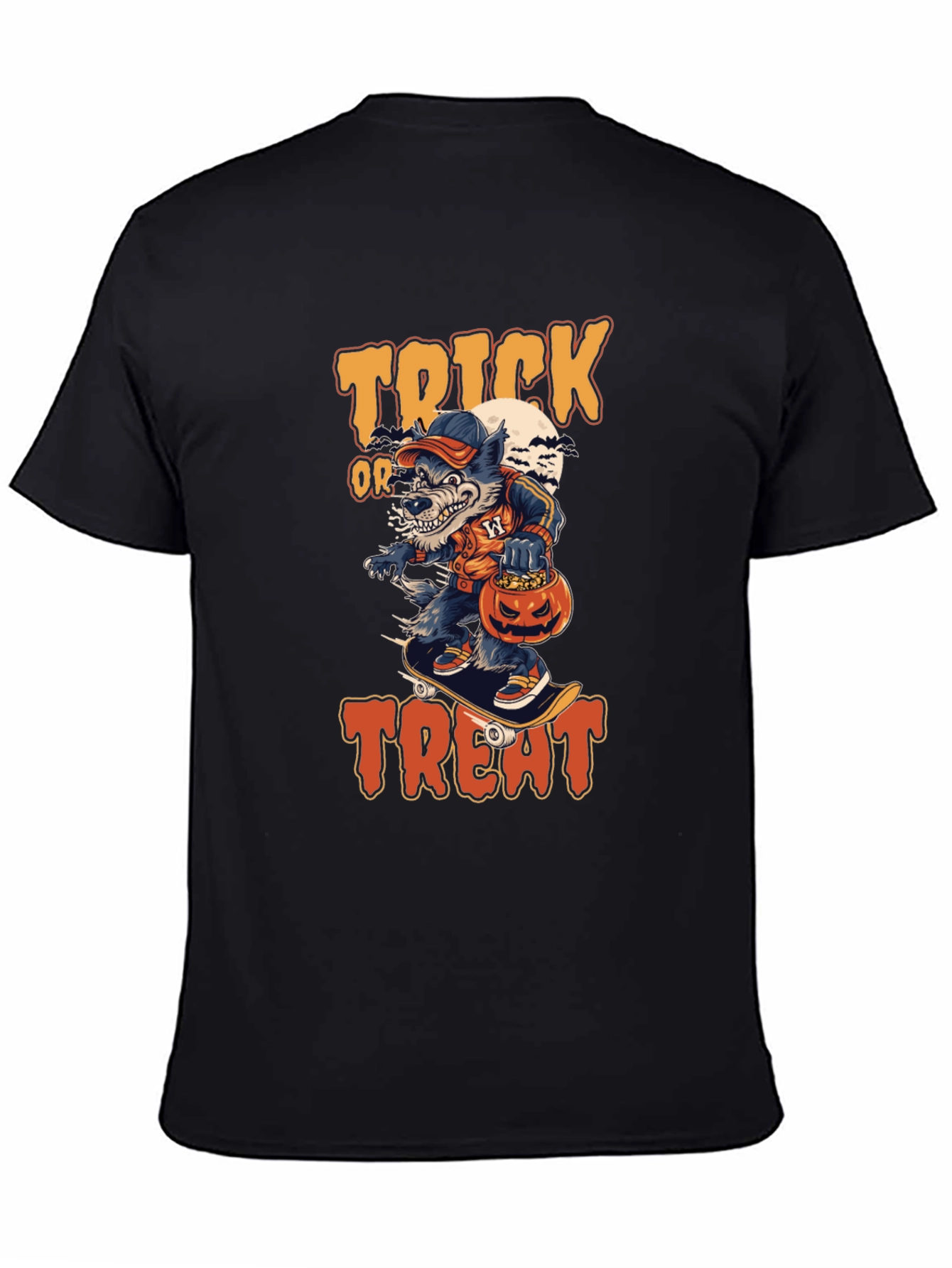 Halloween Wolf Skateboarder T-Shirt