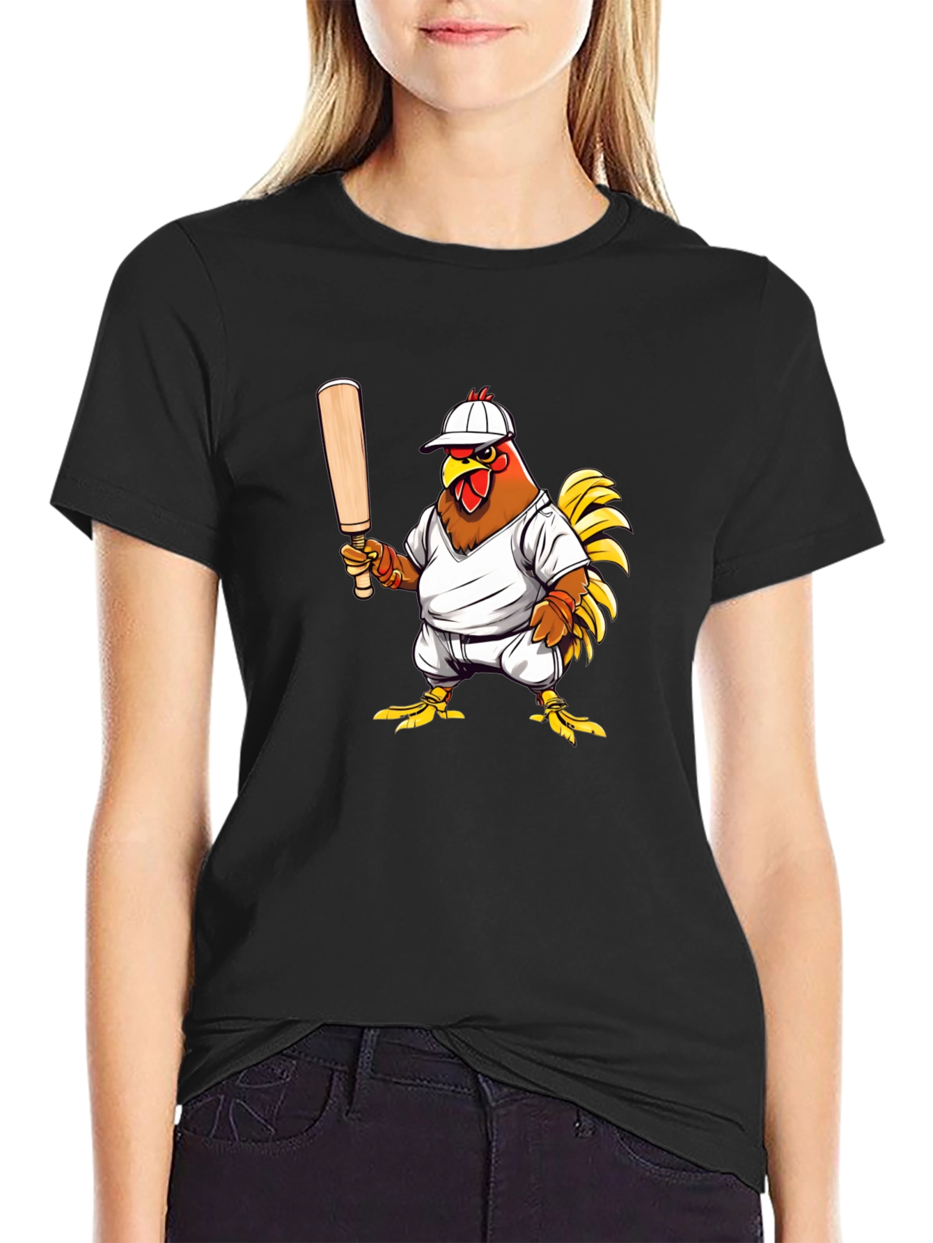 Baseball Chicken Graphic Tee