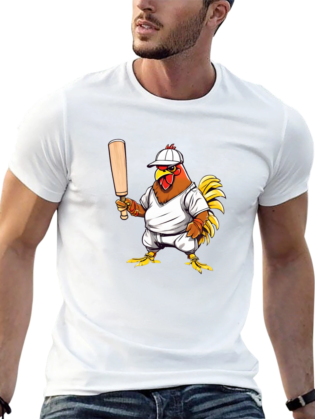 Baseball Chicken Graphic Tee