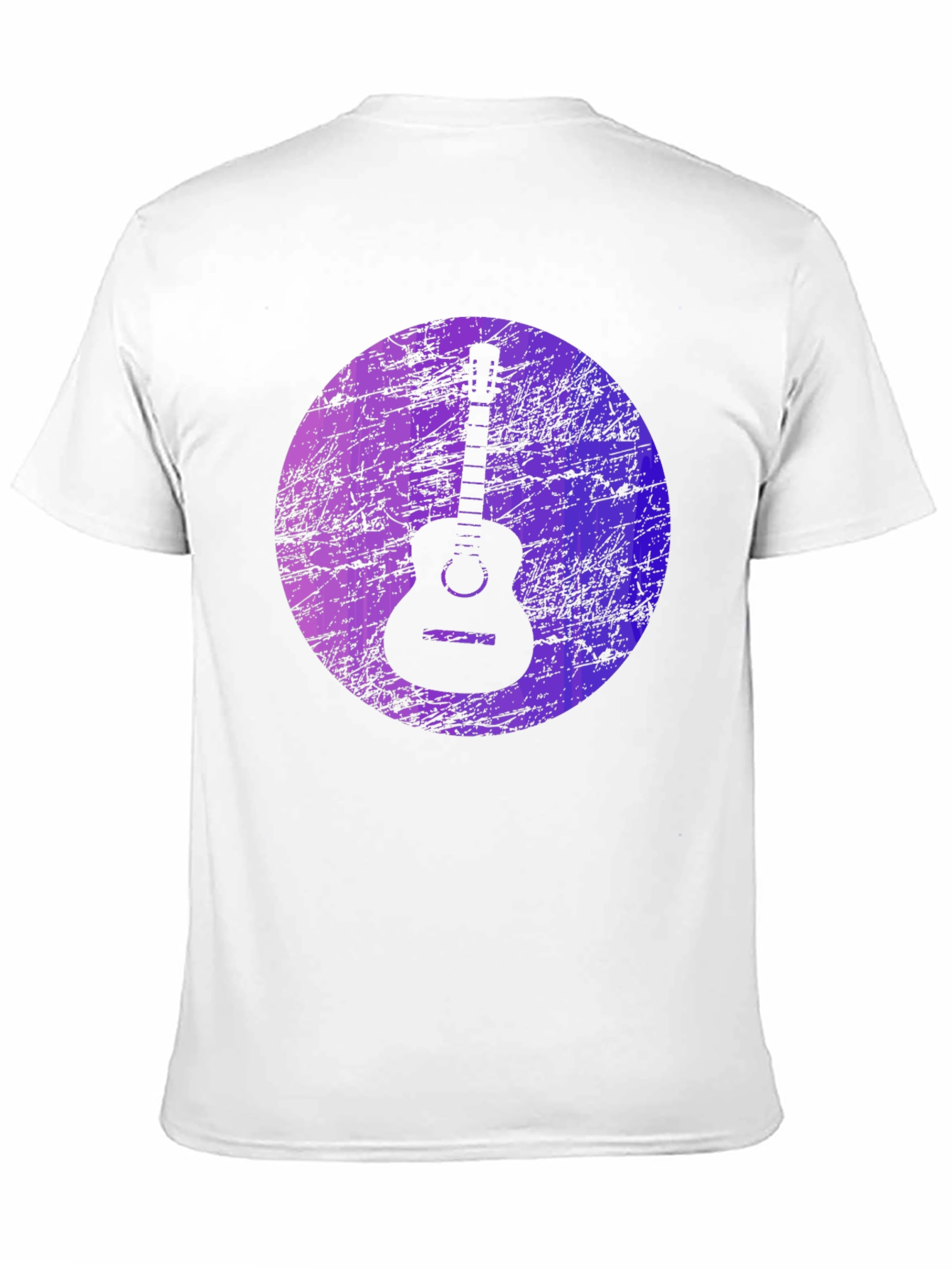 Guitar Graphic Print Black T-Shirt