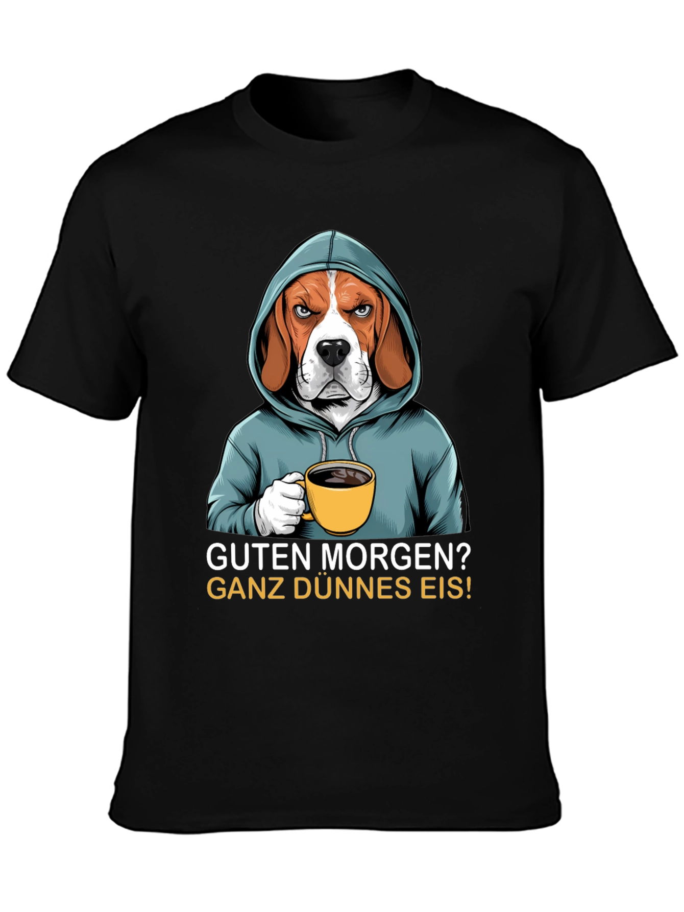 Grumpy Beagle T-Shirt - Guten Morgen