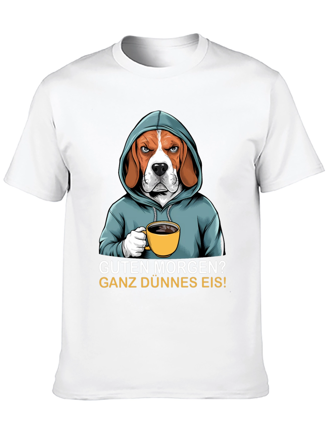 Grumpy Beagle T-Shirt - Guten Morgen