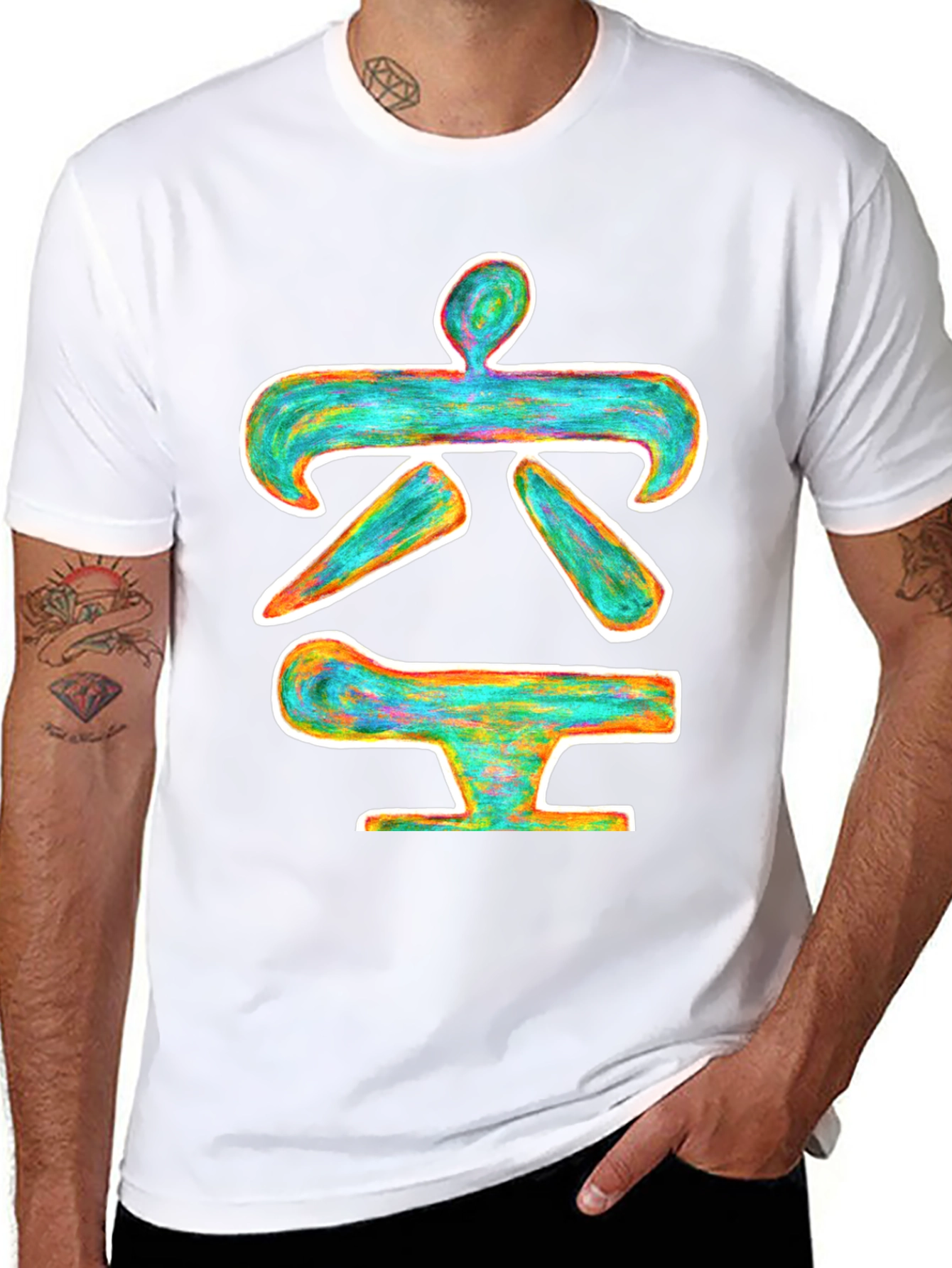 Abstract Symbol Black T-Shirt