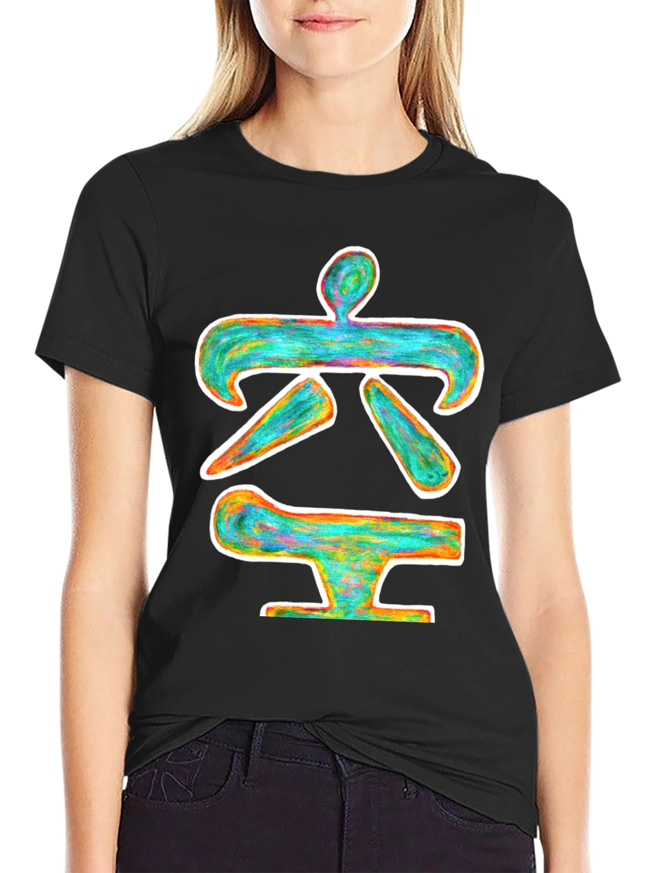 Abstract Symbol Black T-Shirt
