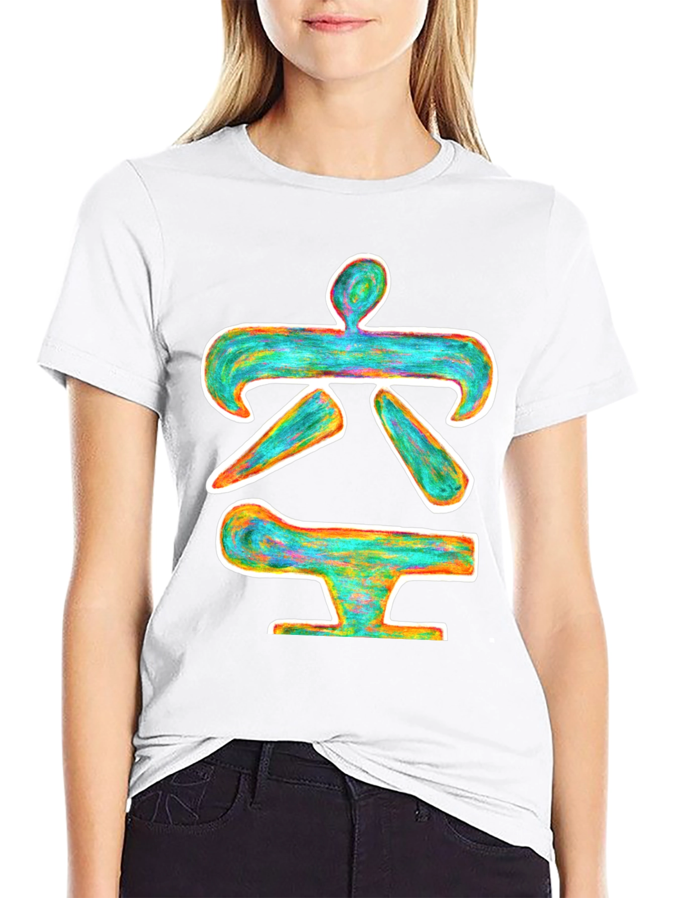 Abstract Symbol Black T-Shirt