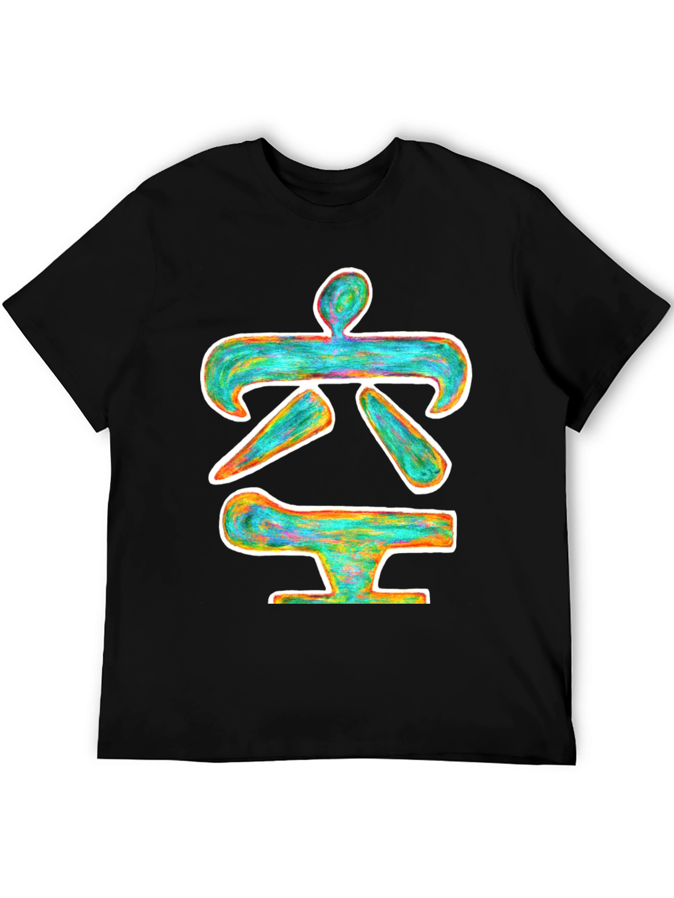 Abstract Symbol Black T-Shirt