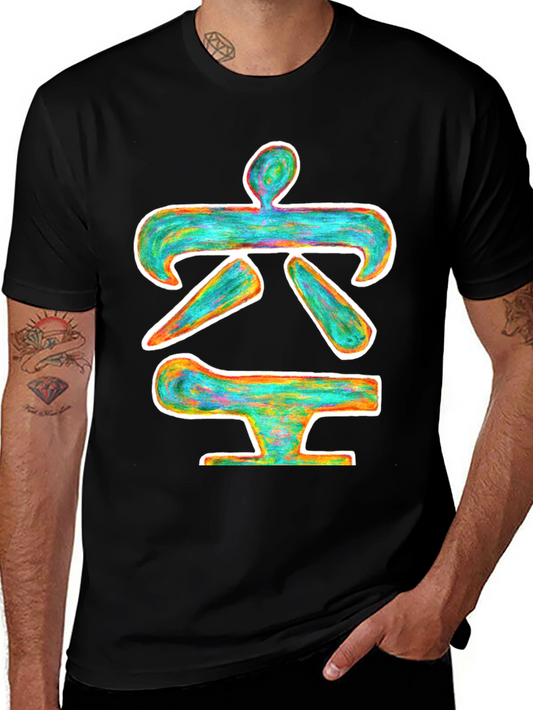 Abstract Symbol Black T-Shirt