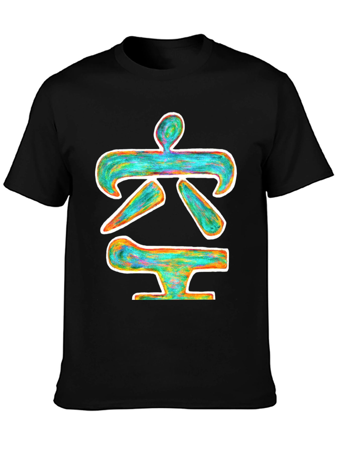 Abstract Symbol Black T-Shirt