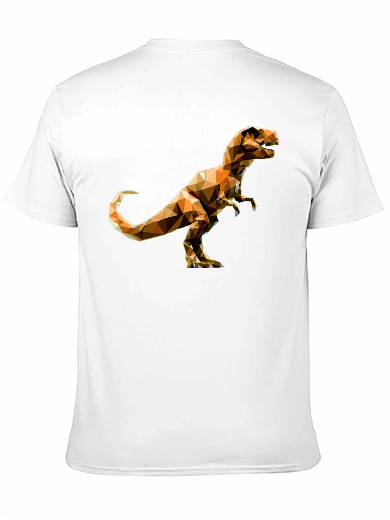 Geometric Dinosaur Graphic T-Shirt - Black