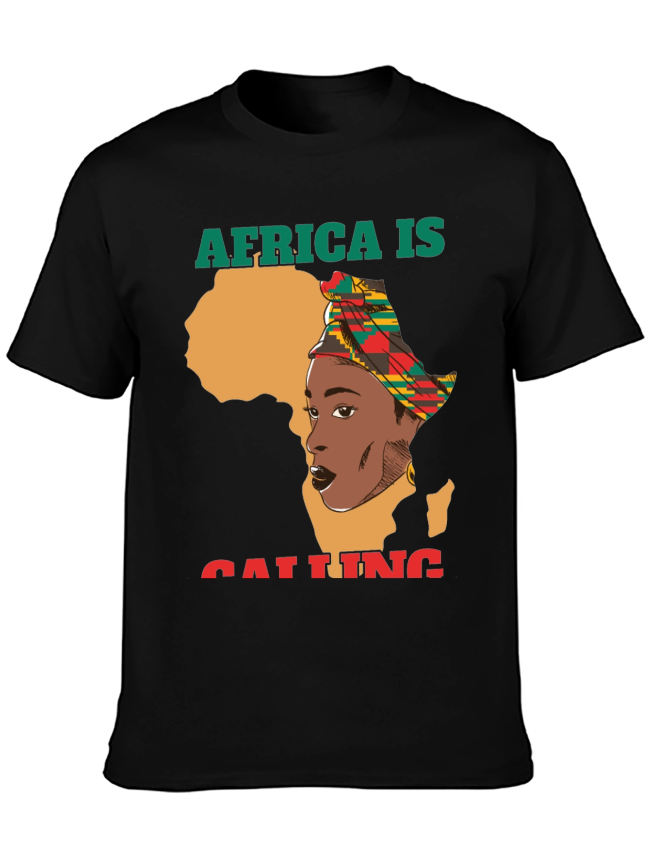 Africa Calling Graphic Tee - Unisex Black T-Shirt