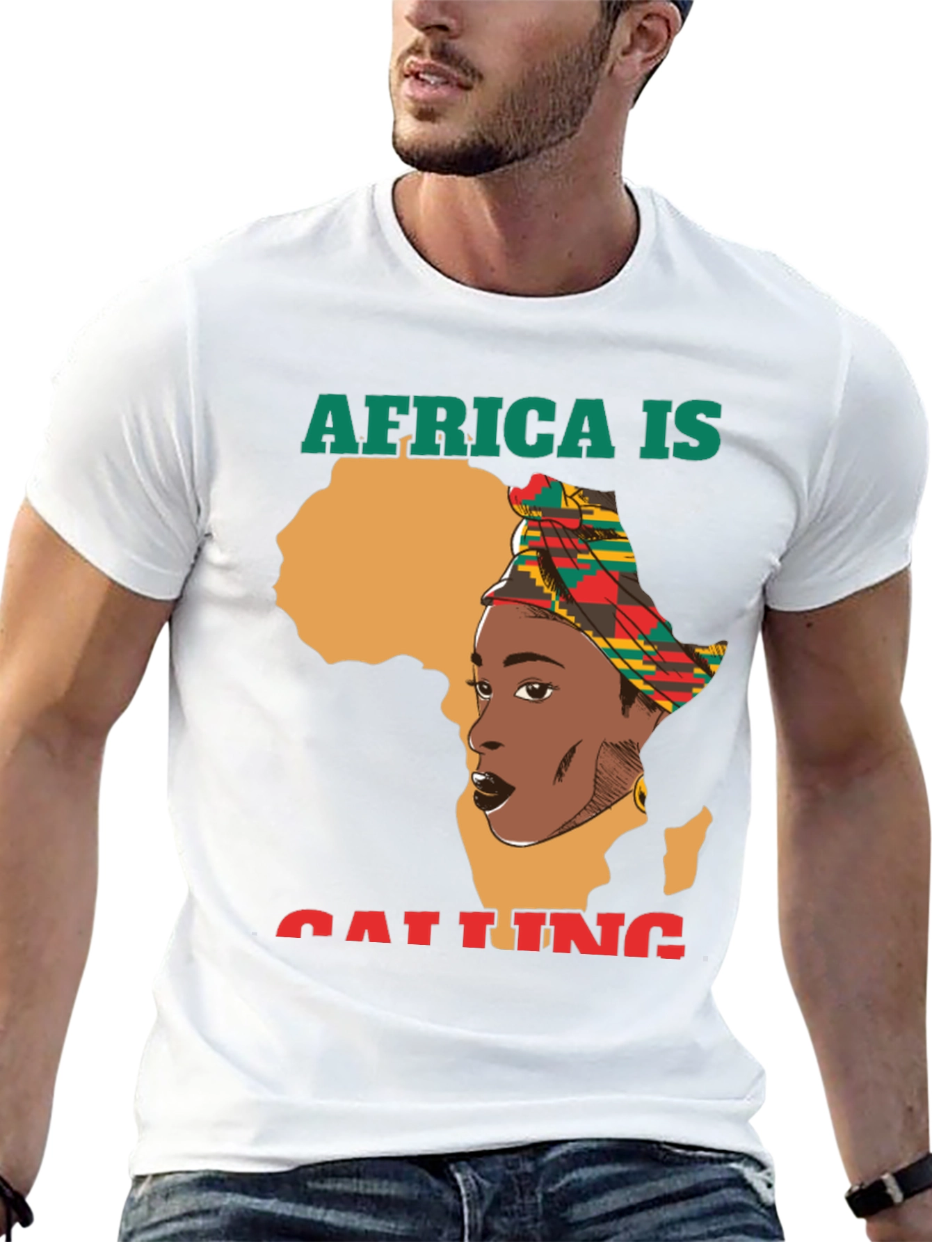 Africa Calling Graphic Tee - Unisex Black T-Shirt
