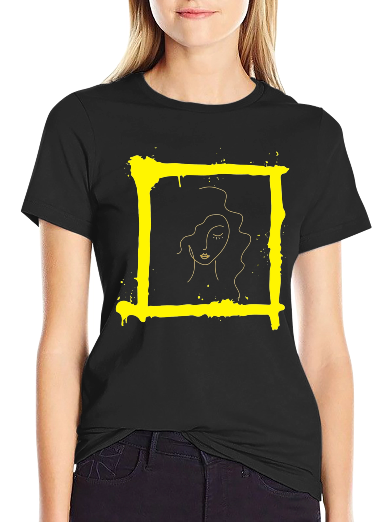 Abstract Portrait Graphic Tee - Modern Art T-Shirt