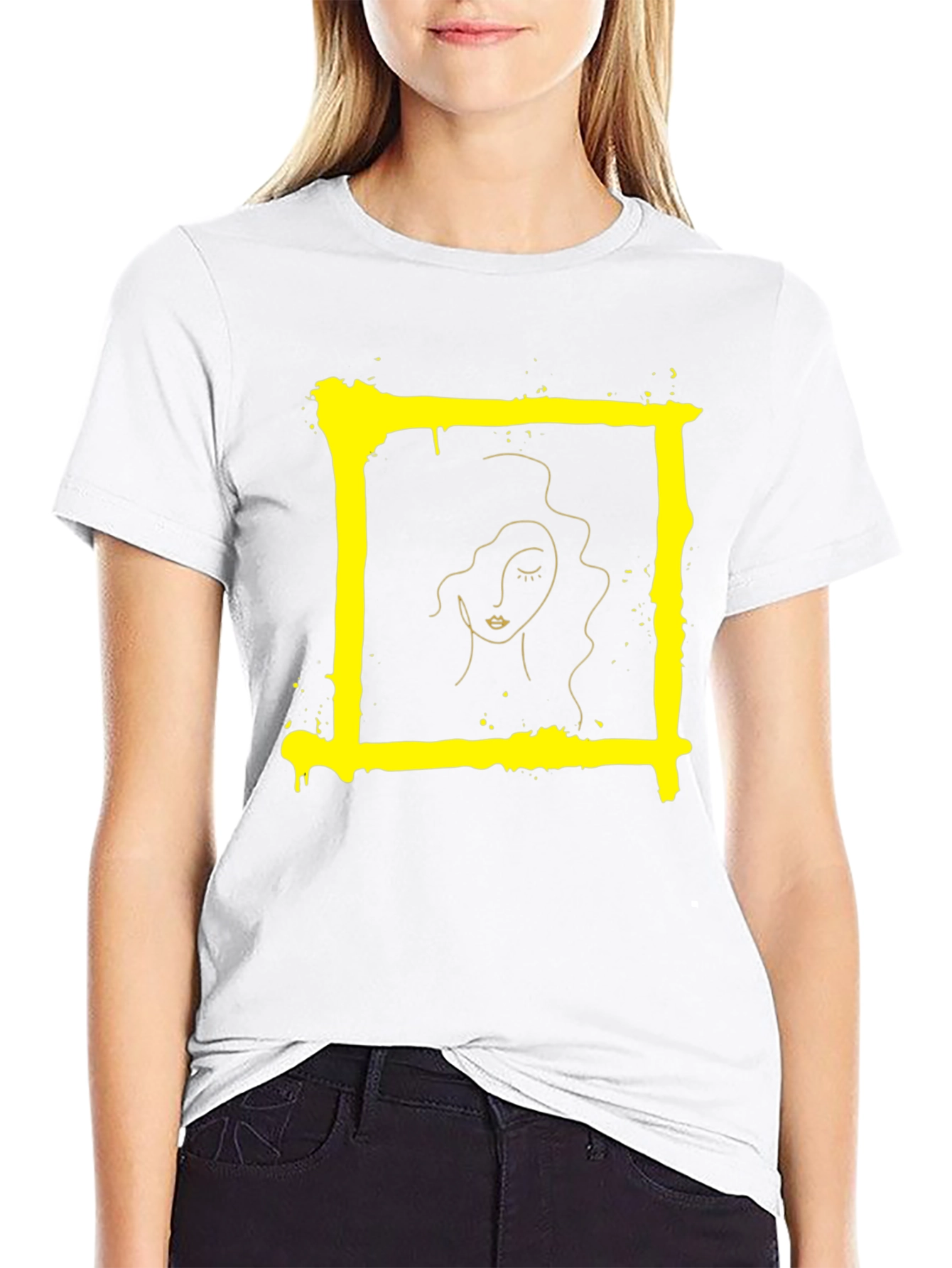 Abstract Portrait Graphic Tee - Modern Art T-Shirt