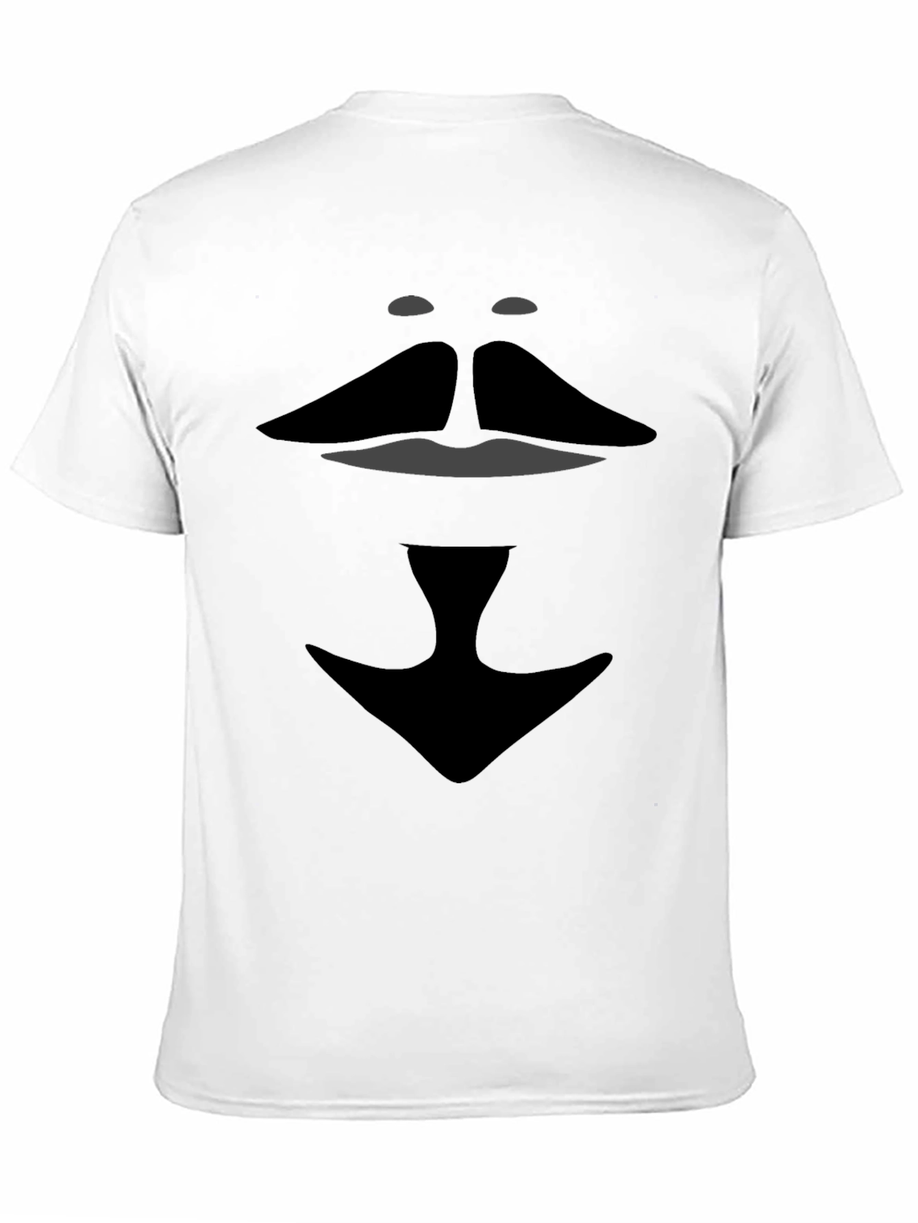 Abstract Face Graphic T-Shirt - Black