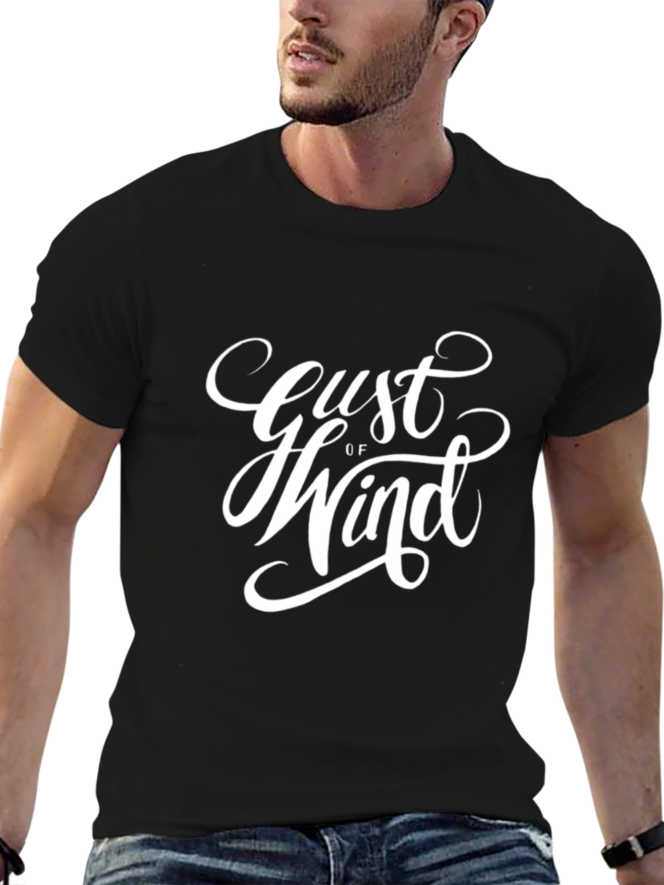 Gust of Wind Black Graphic Tee