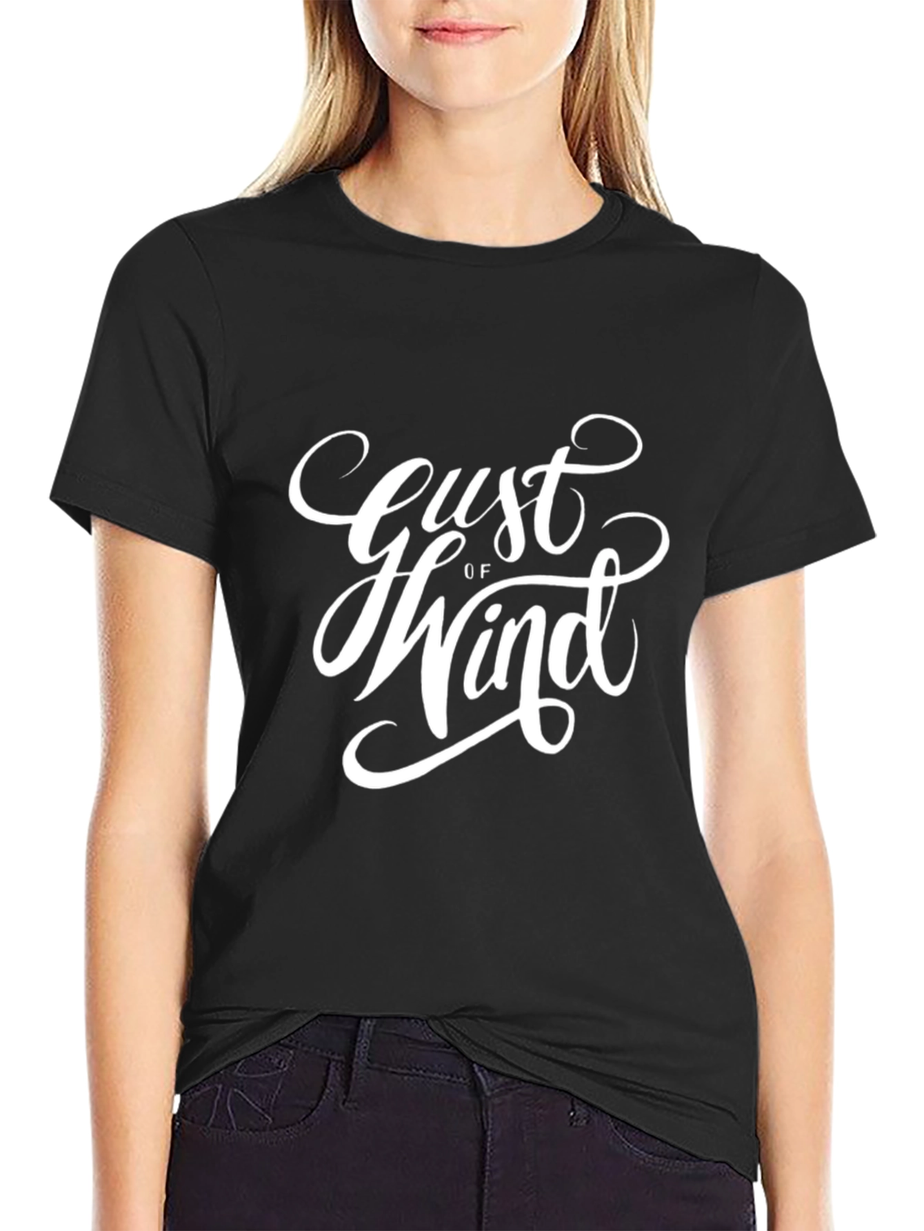 Gust of Wind Black Graphic Tee