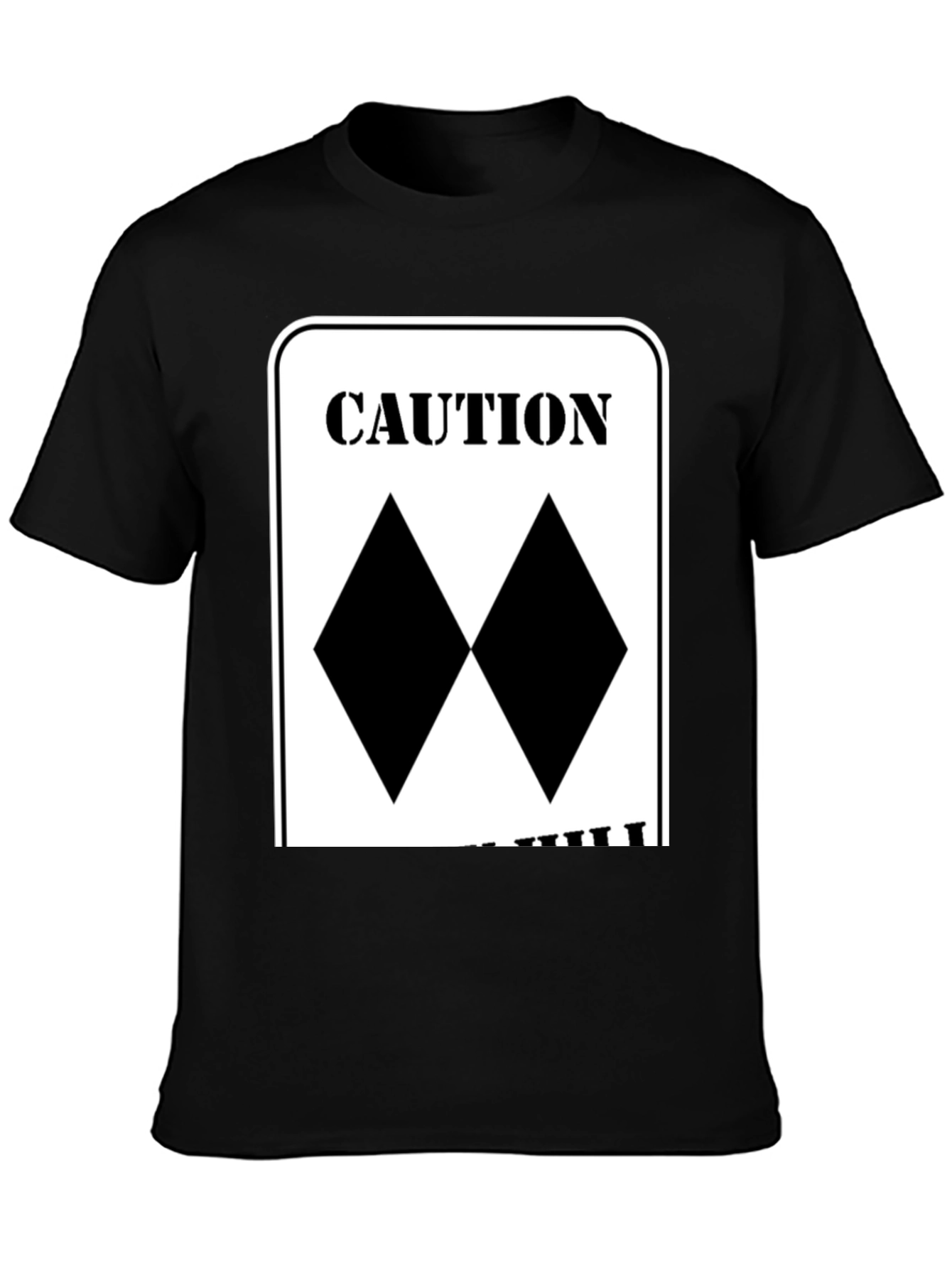 Caution Double Black Diamond Skiing T-Shirt