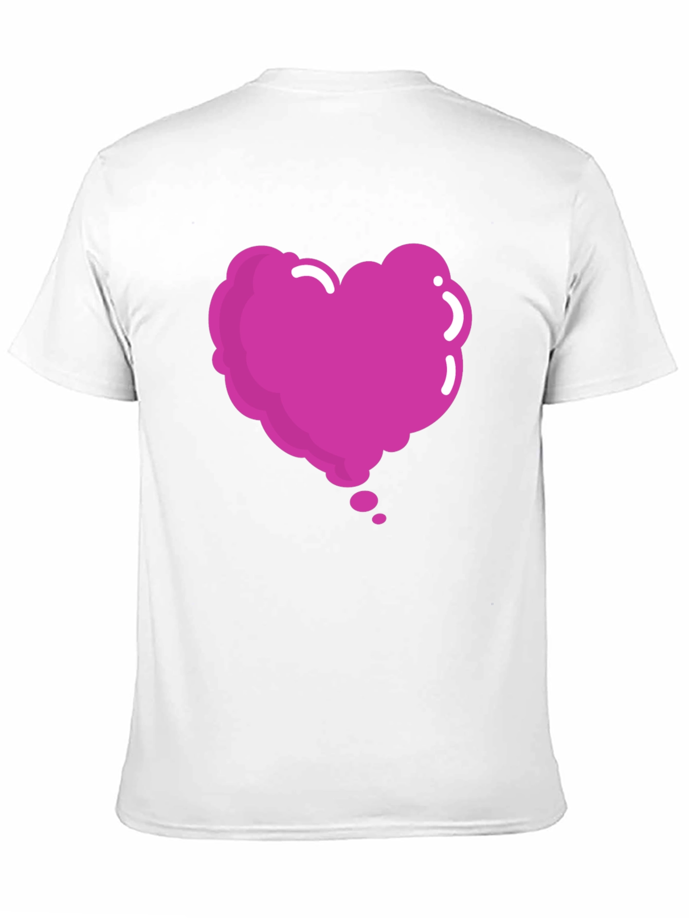 Heart Bubble Graphic Tee - Black Cotton Blend