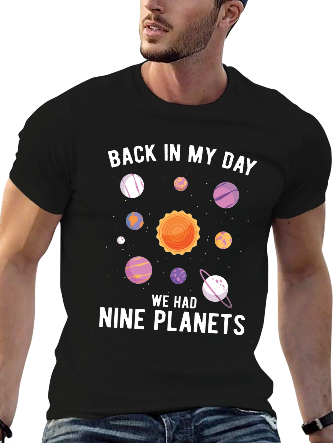 Back In My Day Nine Planets Funny Graphic Tee