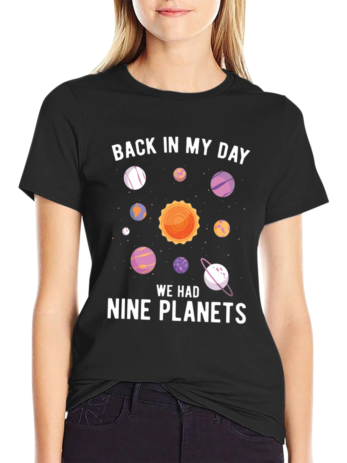 Back In My Day Nine Planets Funny Graphic Tee