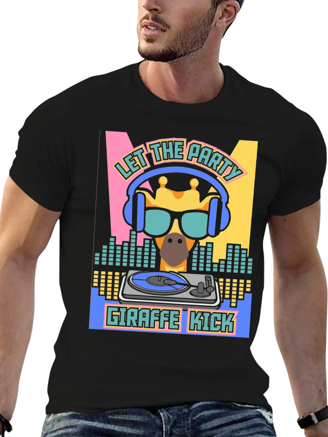 Giraffe Kick T-Shirt - Let The Party Begin!