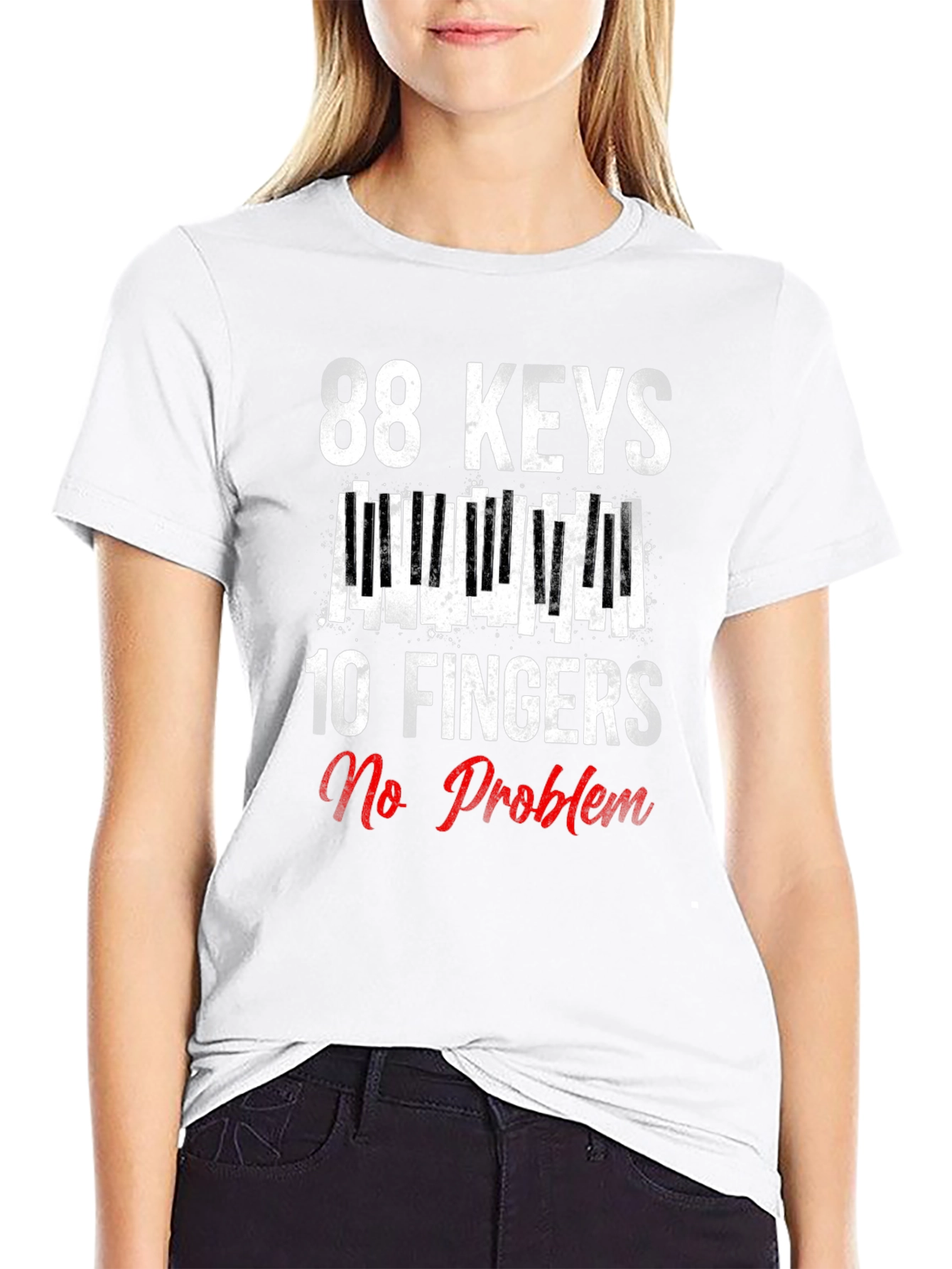 88 Keys 10 Fingers No Problem Graphic Tee