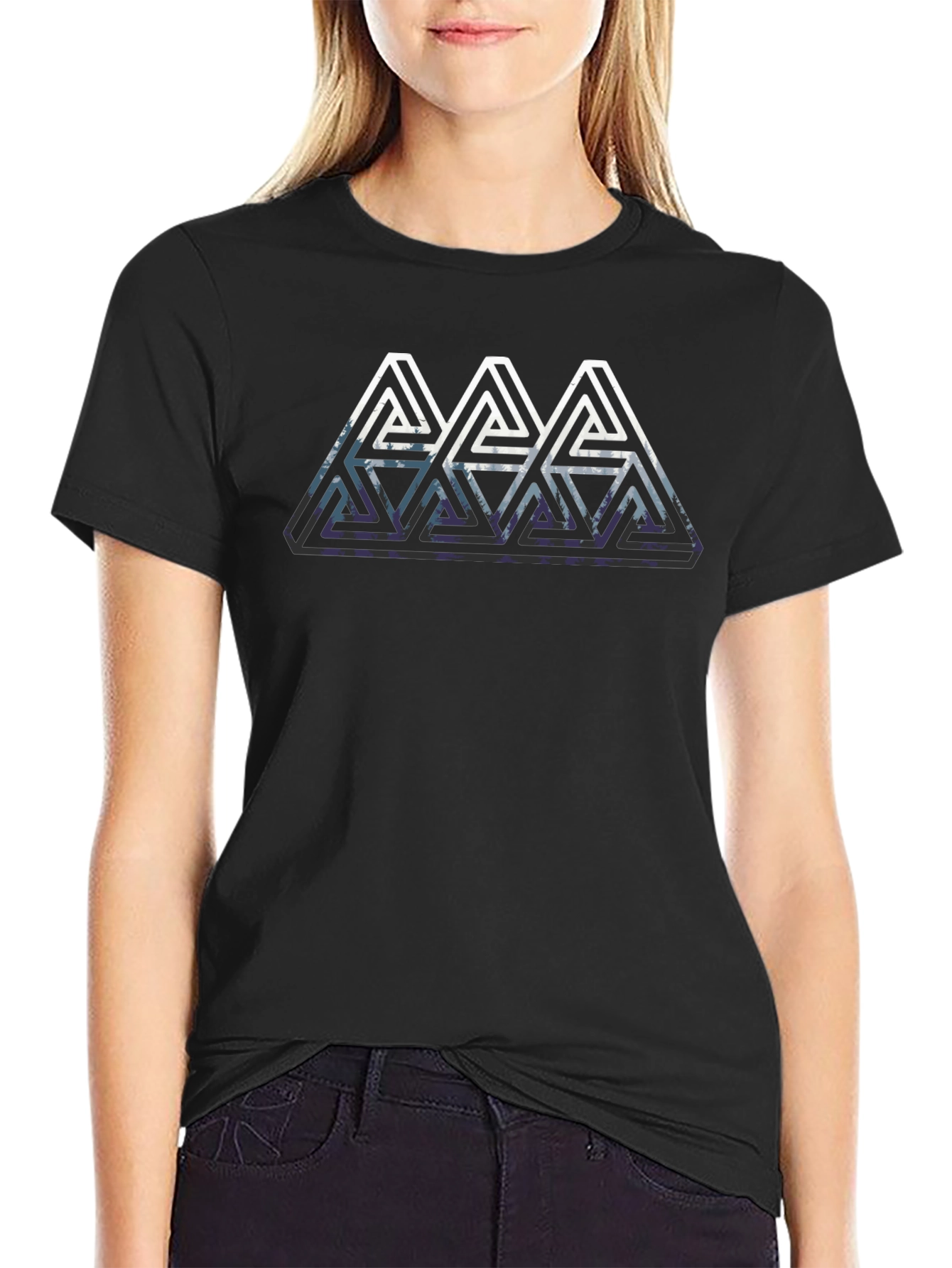 Geometric Optical Illusion T-Shirt - Modern Design