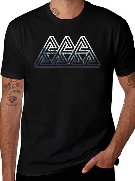 Geometric Optical Illusion T-Shirt - Modern Design